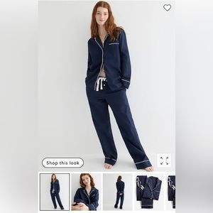J Crew cotton long-sleeve pajama set